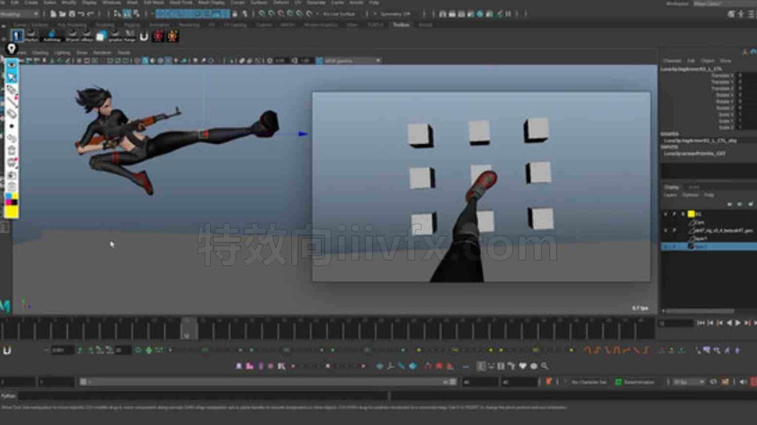 Maya为游戏制作第一人称和第三人称射击攻击的动画Animating First & Third-Person Shooter Attacks for Games-theg
