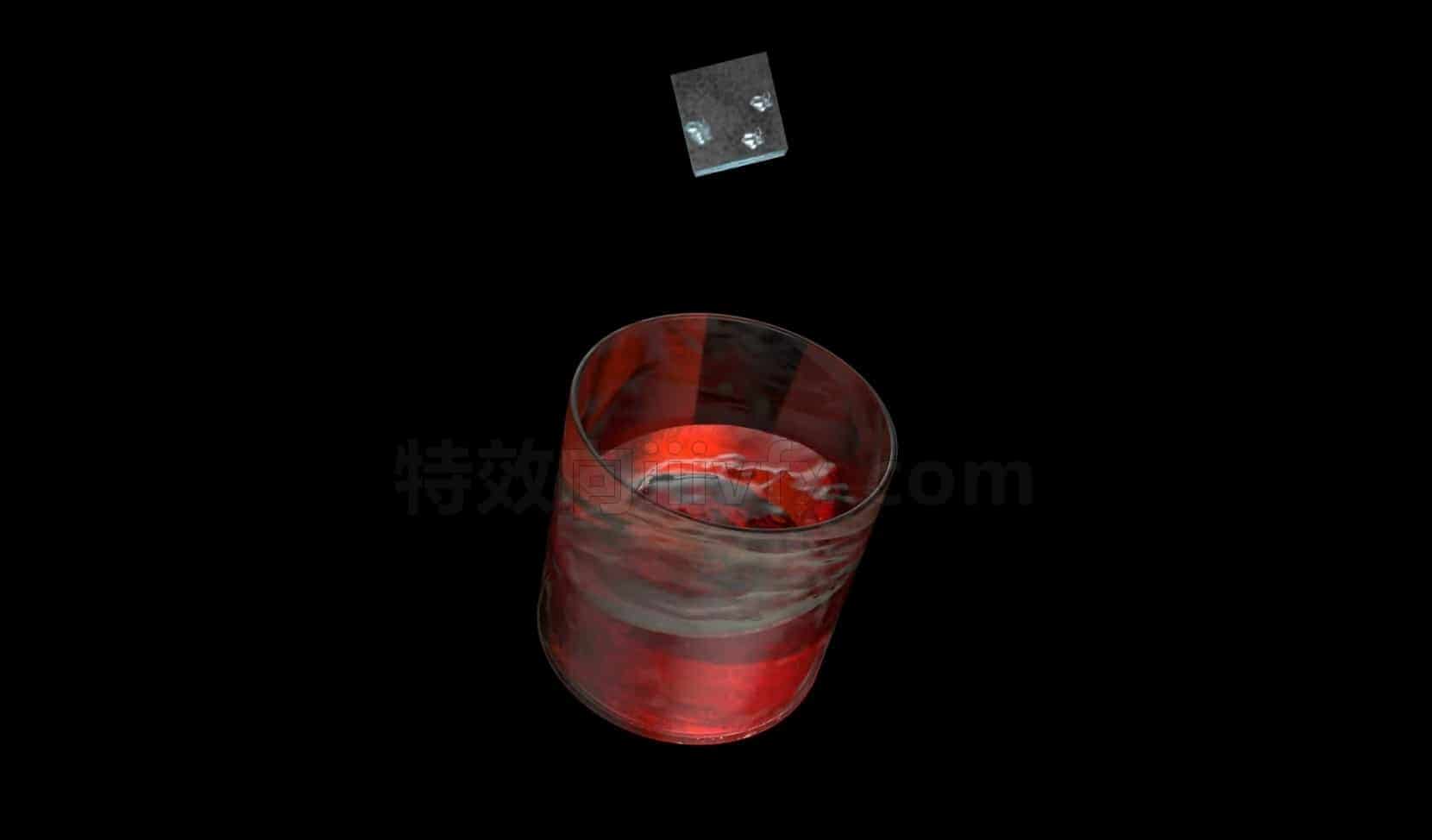 Houdini 刚体和流体交互水不漏威士忌啤酒瓶臀部hip工程