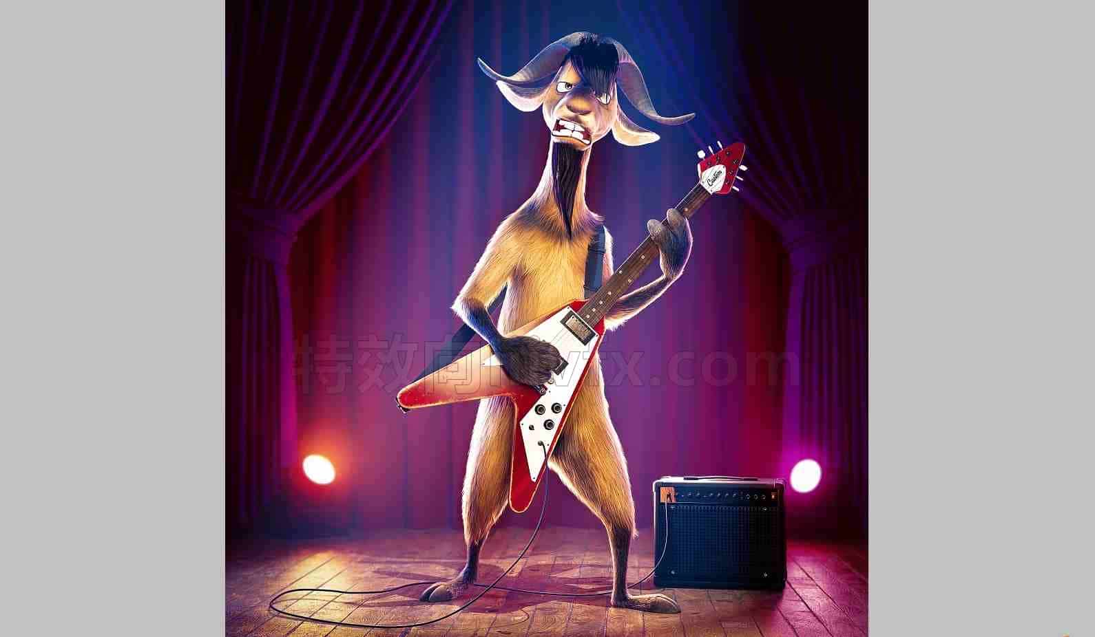 Zbrush Maya 创建一个风格化的摇滚明星山羊角色教程Creating a Stylized Rock Star Character