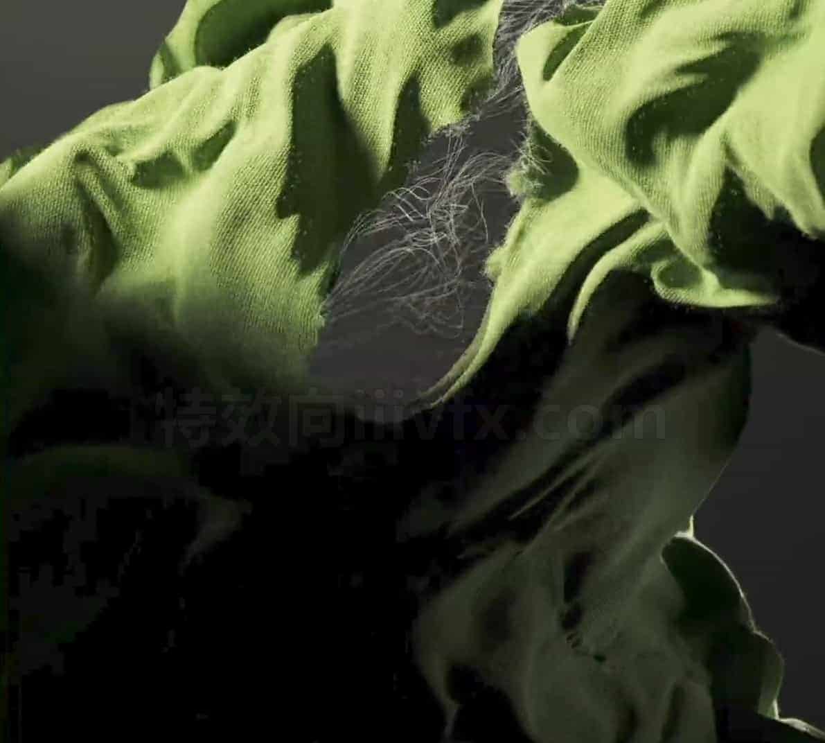Houdini 制作布料撕裂臀部hip工程
