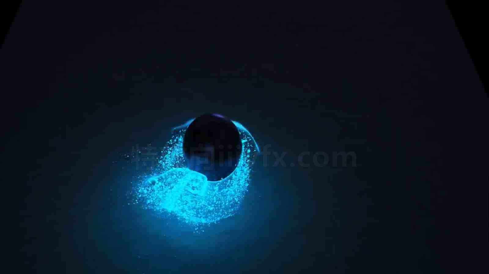 发光的湖Houdini流体跟随魔法粒子