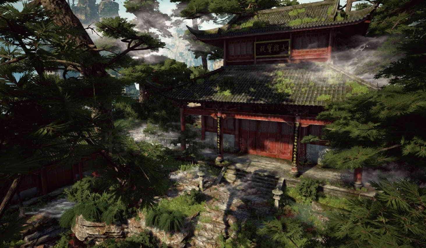 古风国风模型UE5039-Zhang-Jia-Jie-Mountain雅典古代建筑日式风格UE5项目