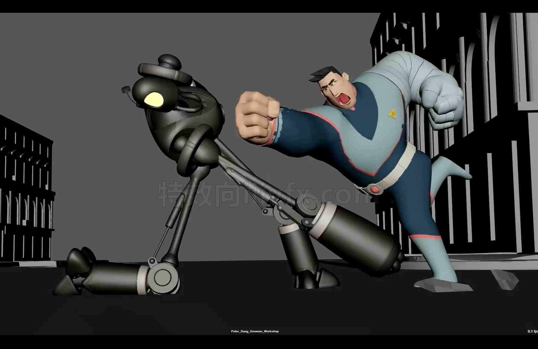 在Maya中制作复杂战斗动作序列的动画教程Animating a Complex Fight Action Sequence in Maya虚幻搜索