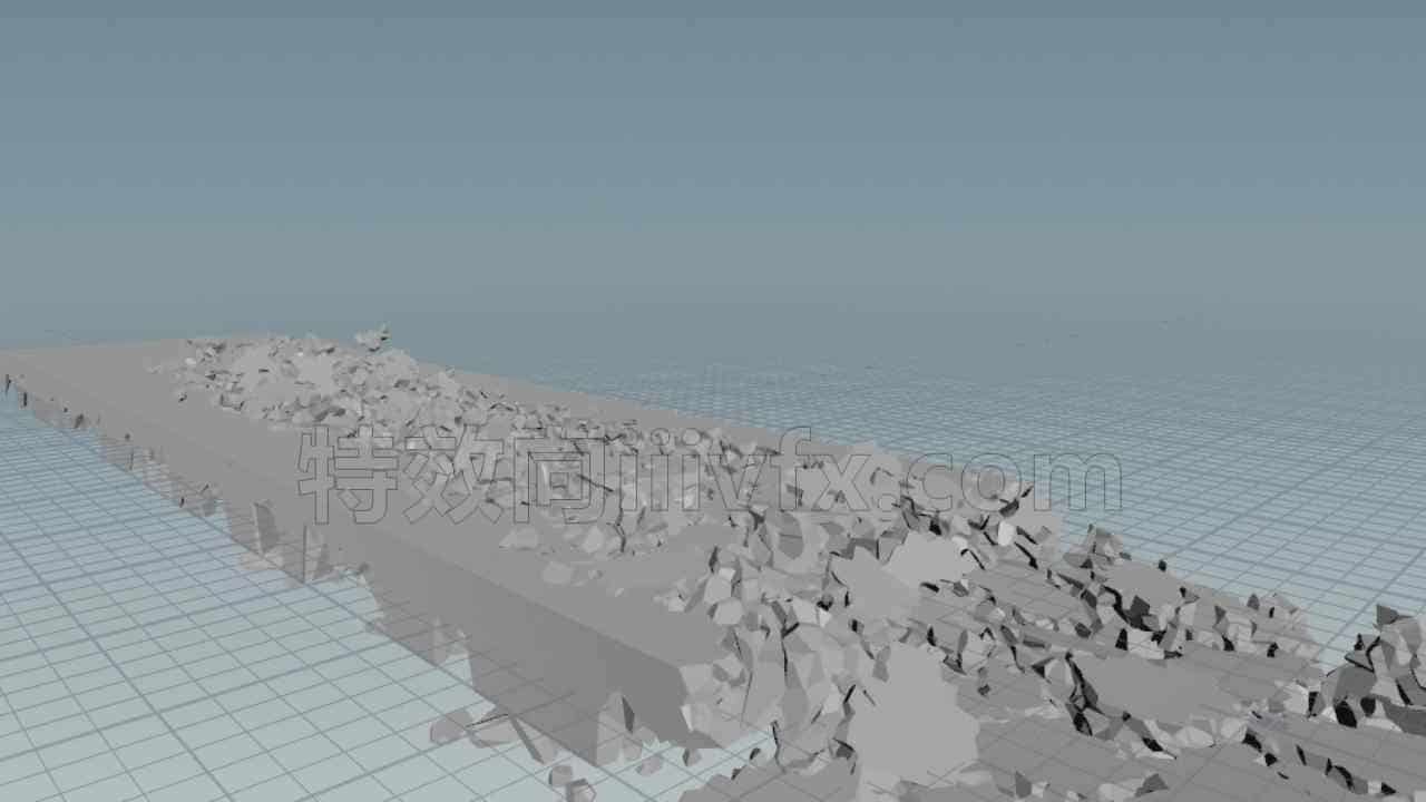 houdini毁灭地裂地陷特效工程文件