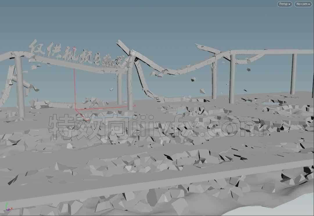 houdini18地陷破碎特效hip工程文件
