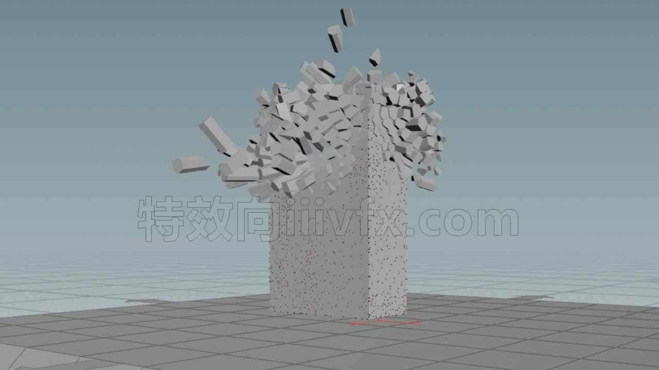 三维影视houdini特效多次爆炸破碎hip工程文件
