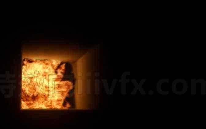 封闭空间翻滚火焰houdini corridor fire