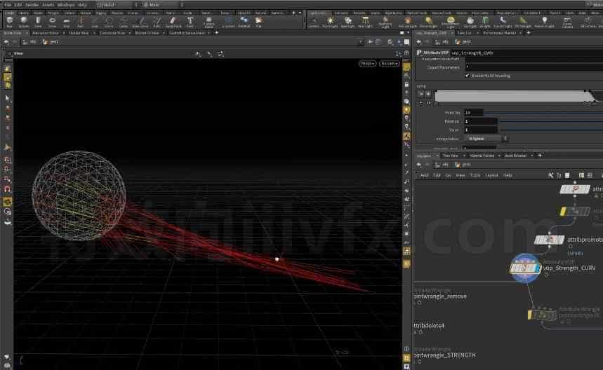 houdini粘连拉丝效果Test houdini Slime