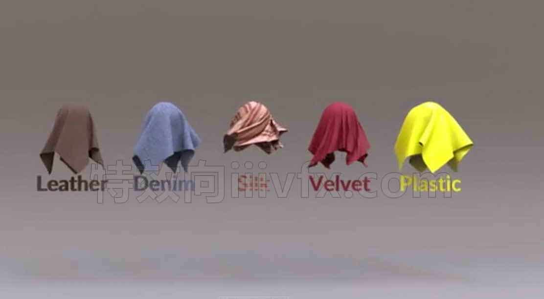 Houdini布料种类预设包Houdini cloth types comparison