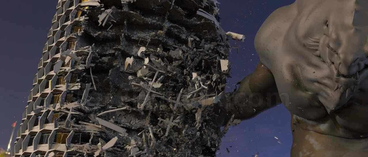 87章怪物毁大楼 Houdini 17破碎完全大师课CGMA – Mastering Destruction in Houdini