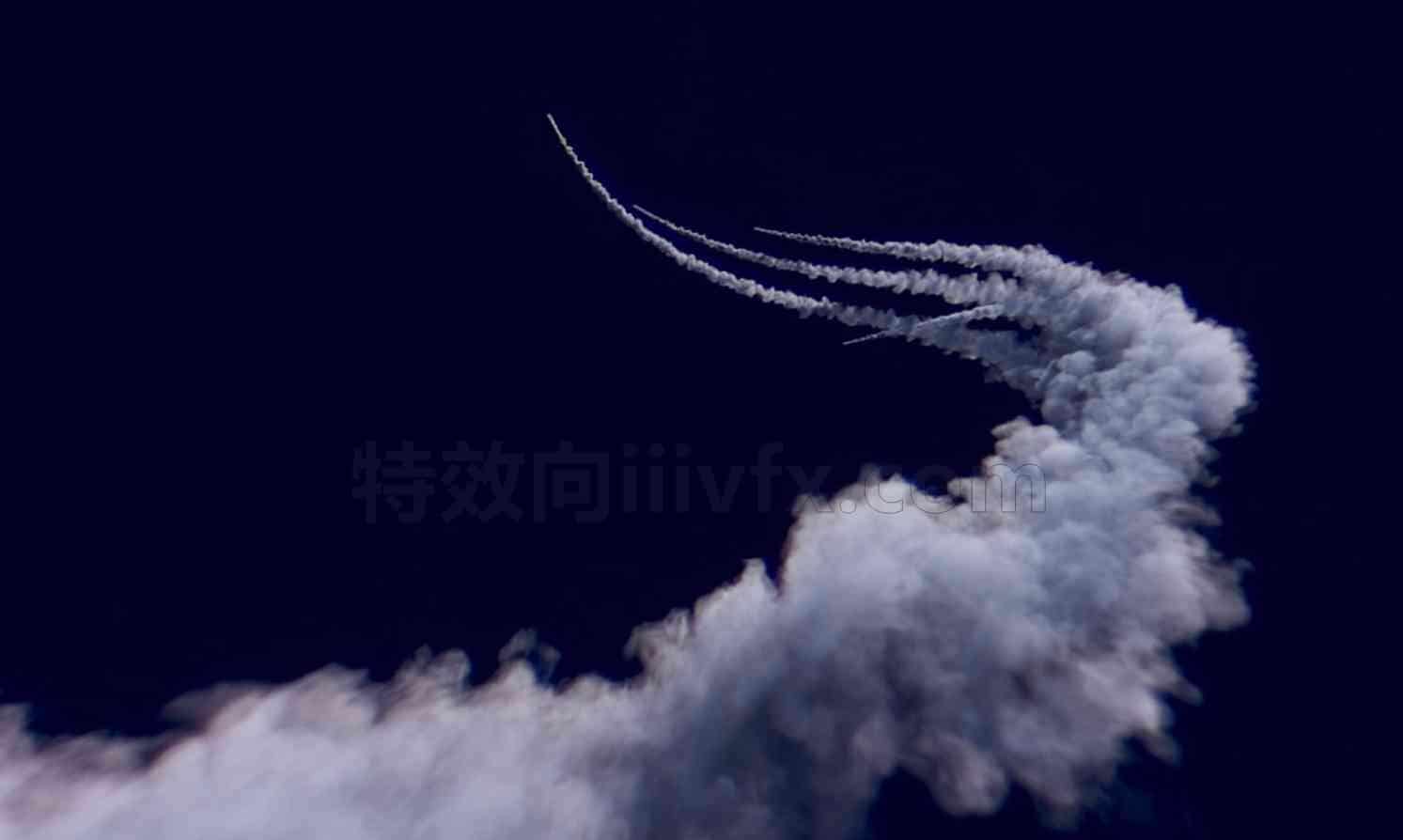 Houdini轻松掌握拖尾烟雾pyro Smoke Trails效果课程Houdini Smoke Trails