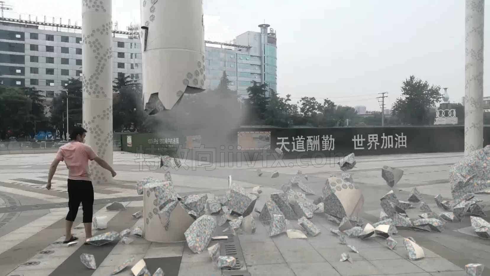 170篇 houdini打击撞击倒塌破碎拳爆巨物合成全套教程