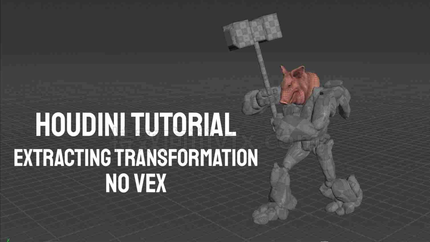 换头Houdini教程 提取点数学变换无VEX PROJECT工程文件