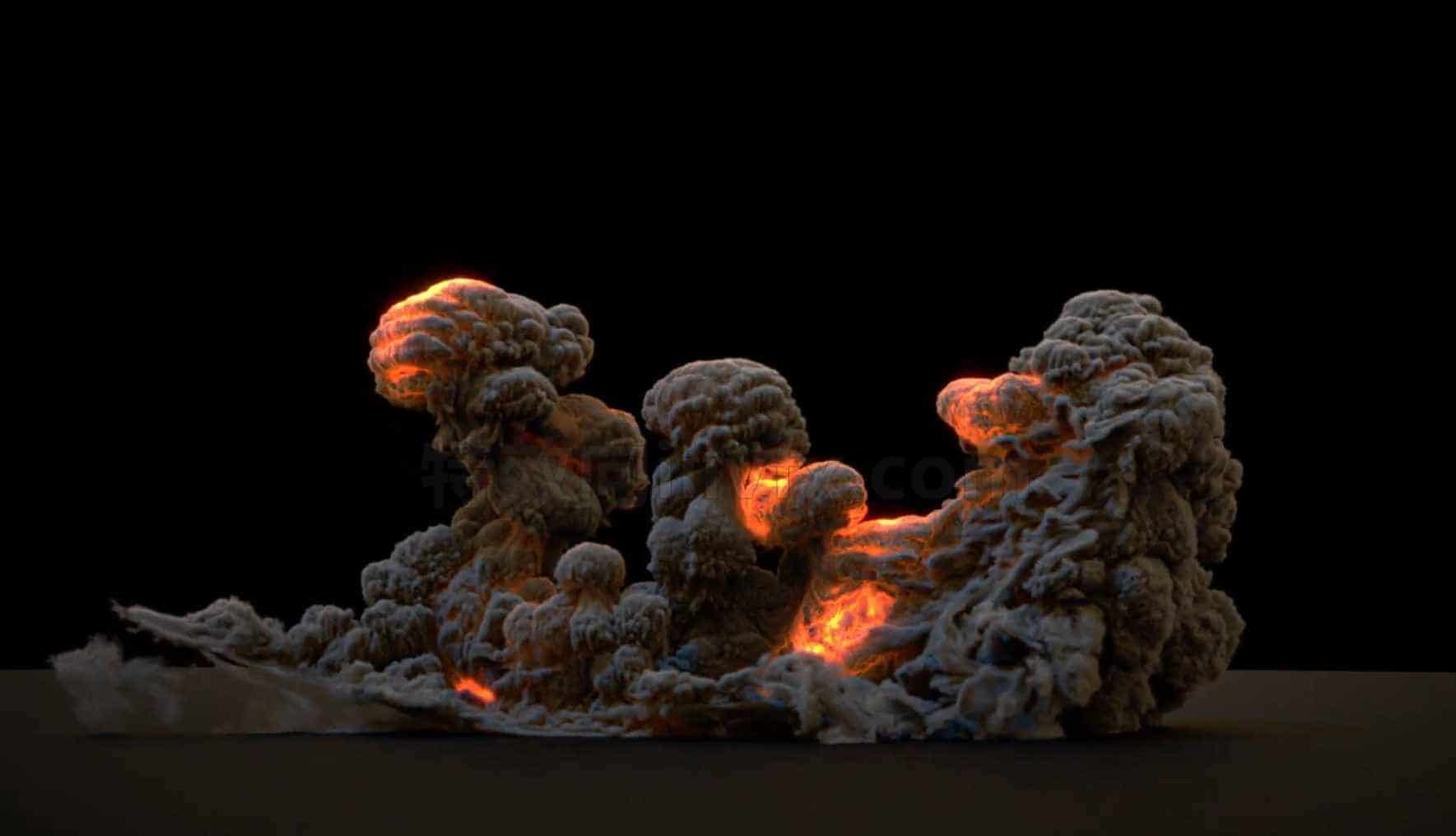 旋转爆炸烟雾houdini Pyro Explosion with a Twist