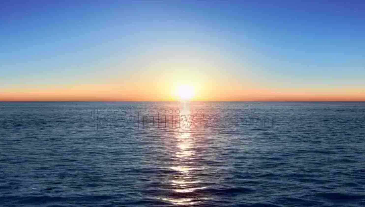 海洋与日出Free Houdini Project | Beautiful Ocean With Sunrise | VFX Grace