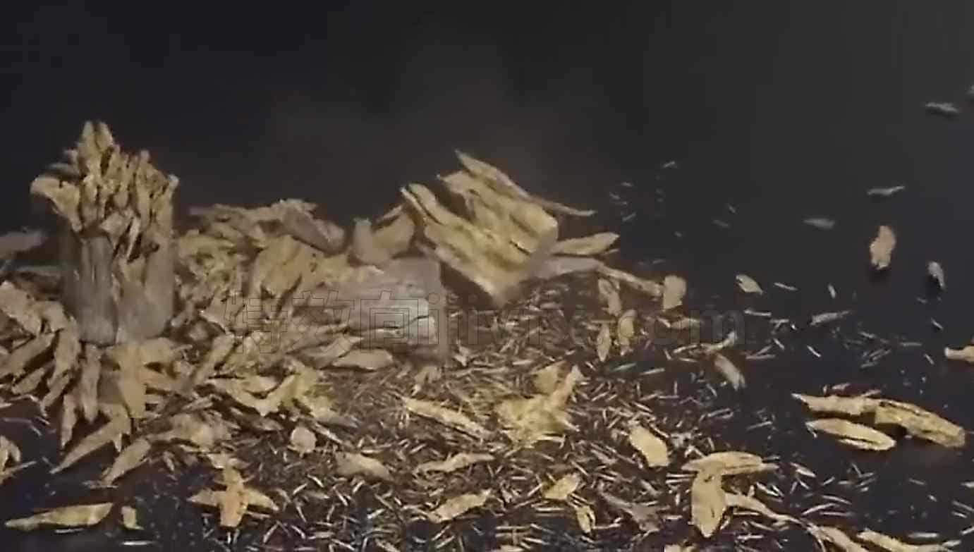 Houdini 18木桩木材断裂破碎hip工程文件