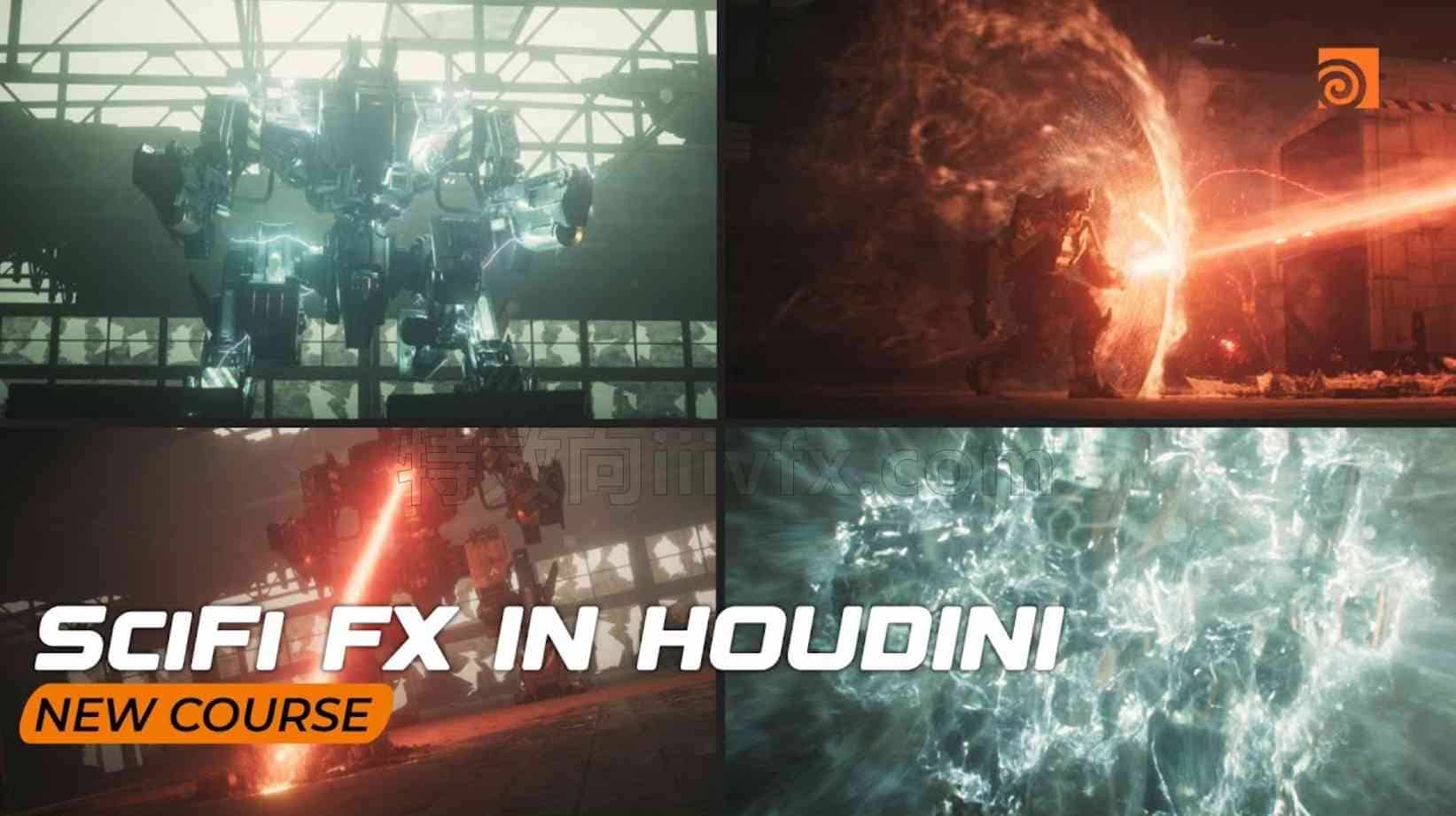 【拟完结-不加密-deepseek翻译】某拳头Houdini科幻巨作-机械战甲机甲激光闪电射击特效课 SciFi FX In Houdini Course Trailer | By Legendary FX Supervisor Omar Meradi
