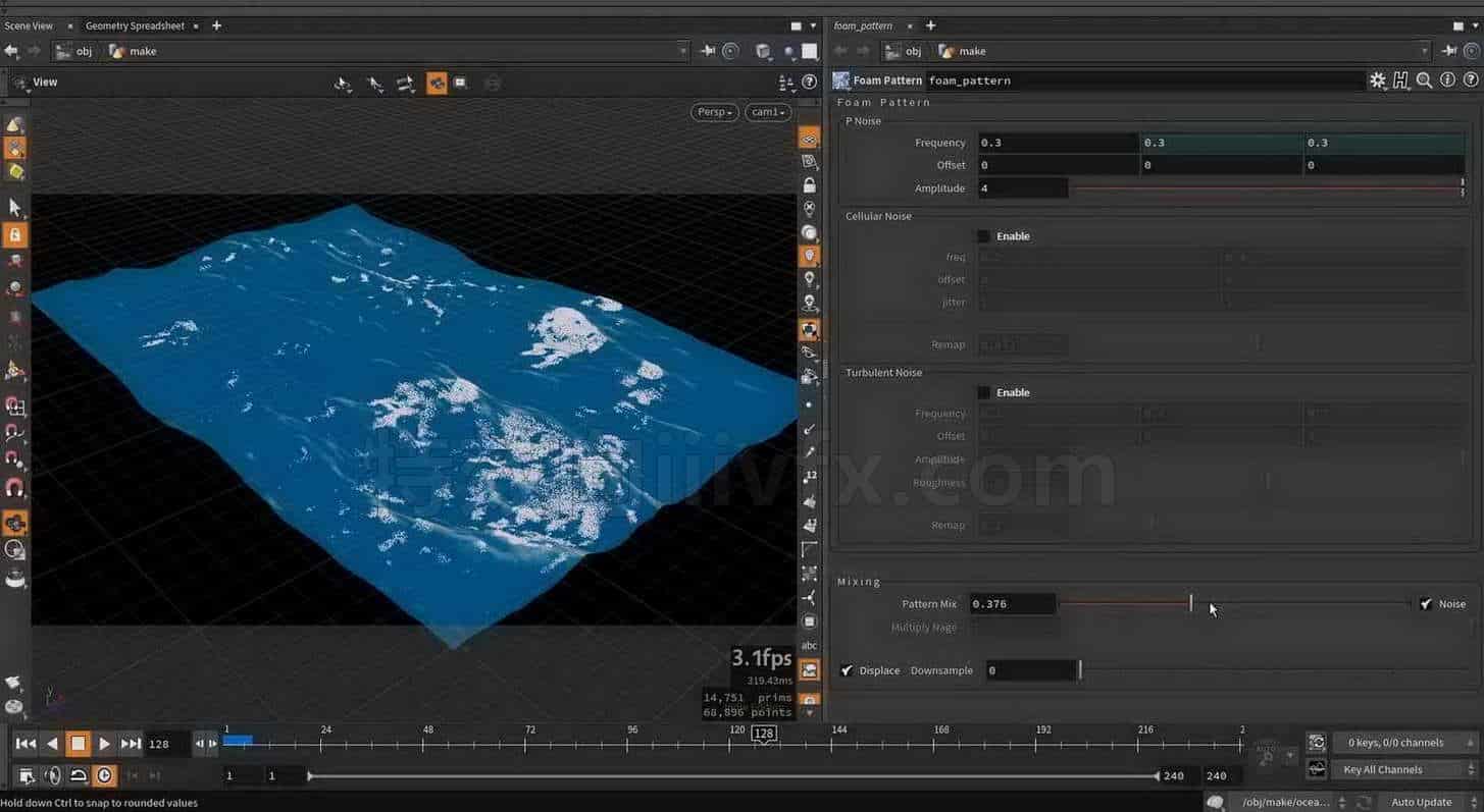 Houdini18.5大型海洋泡沫制作插件HDA 免费分享