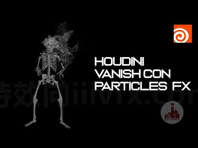 Houdini骷颅头粒子动画消散工程VANISH CON PARTICLES FX