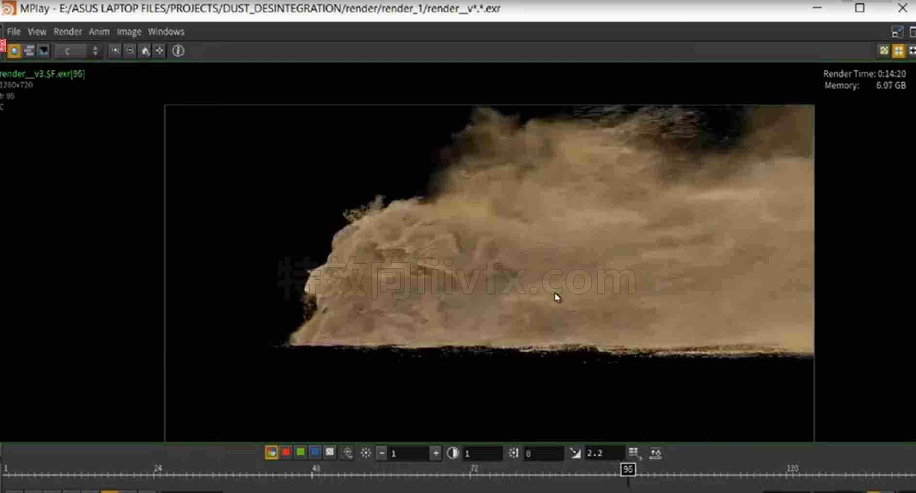 Houdini16 Dust Disintegration烟雾消融扩散效果