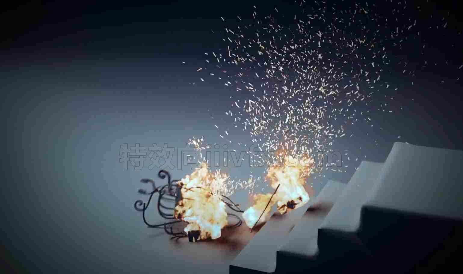 燃烧余烬的火焰hip工程fire with embers