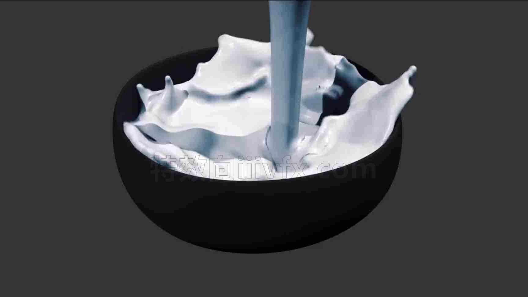 牛奶模拟Milk simulation in Houdini _ Houdini liquid simulation
