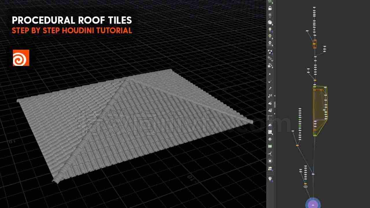Houdini中的程序屋顶瓦片Procedural Roof Tiles in Houdini