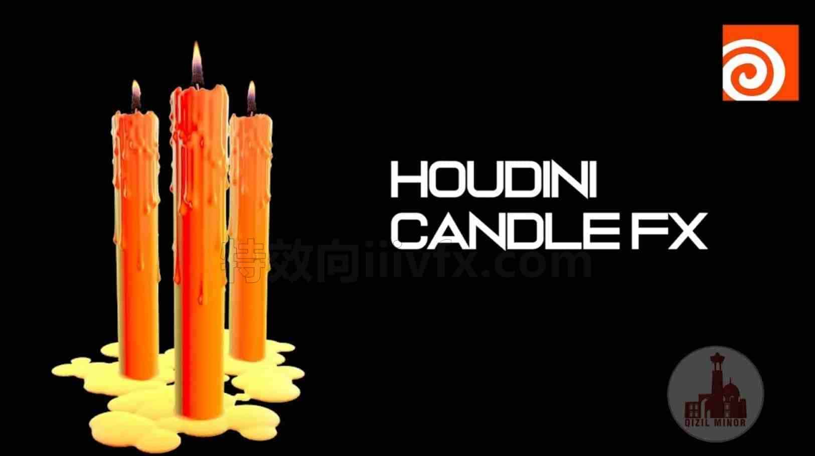 Houdini蜡烛火焰燃烧工程candle