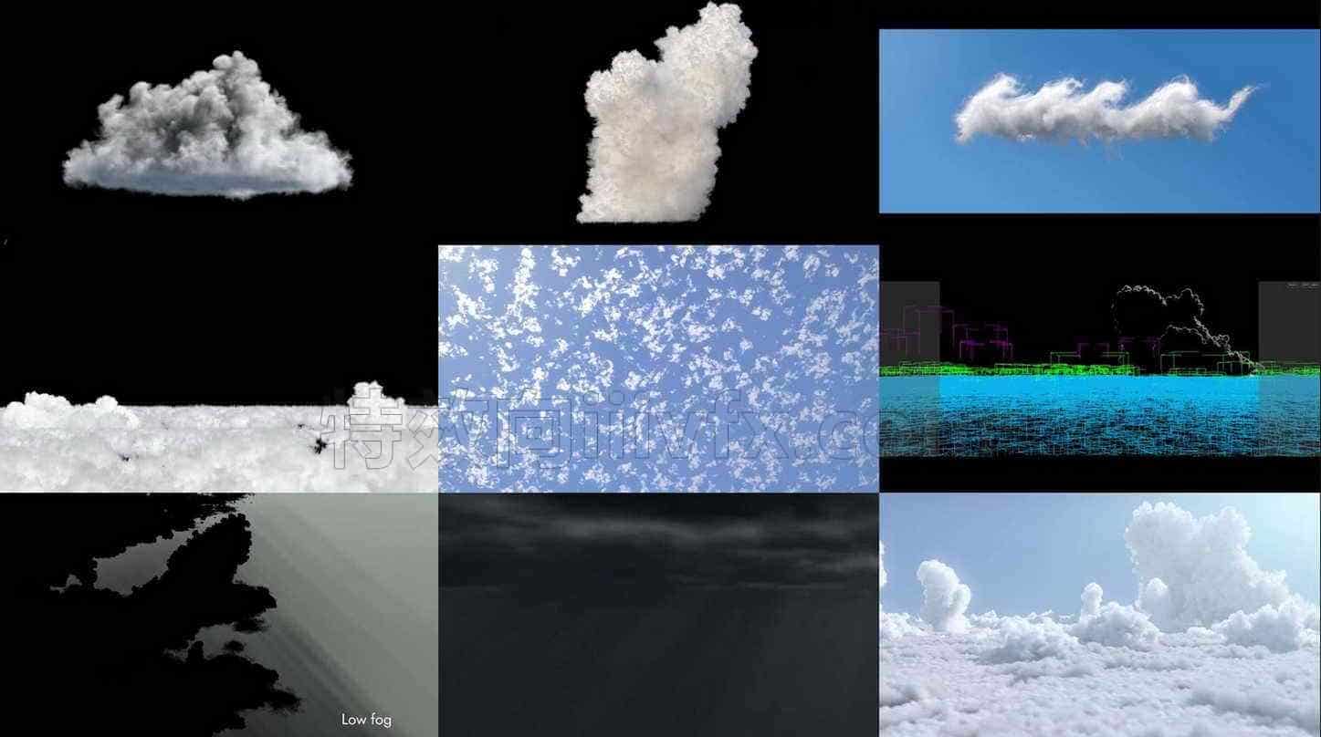 超多写实形态云制作云资产+渲染hip工程Cloud Modelling in Houdini
