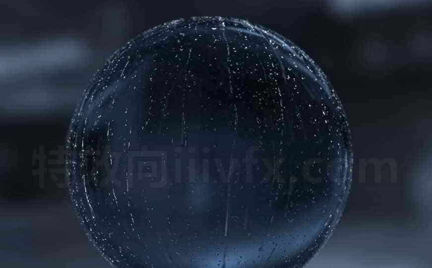 猪头下雨滴滑落效果Houdini Raindrops