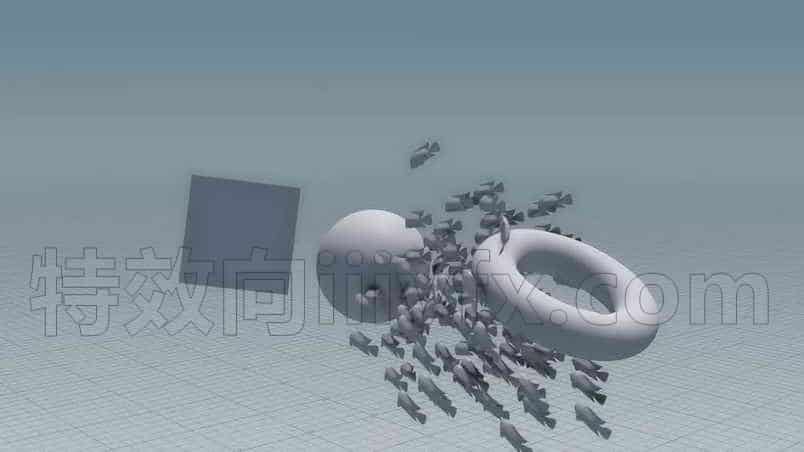 Houdini刚体与鱼群碰撞解算Houdini – Bullet Fish Collisions (scene file)