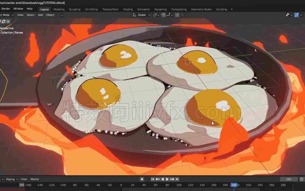 blender鸡蛋动画！(免费下载原文件)！