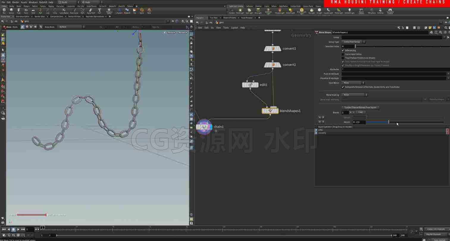 图片[2]-在Houdini中创建铁链hip工程文件Create chains in Houdini-B站/公众号:特效向