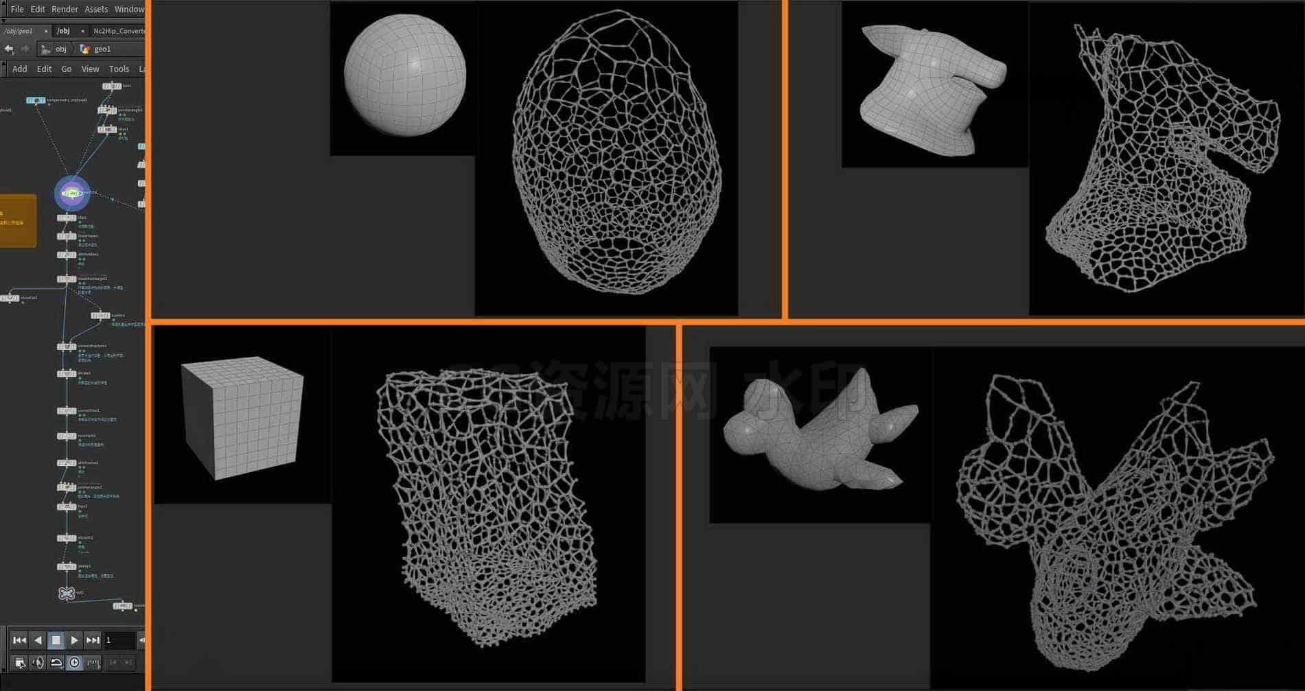 Houdini_制作真菌物体的方法-工具分享落于-B站/公众号:特效向