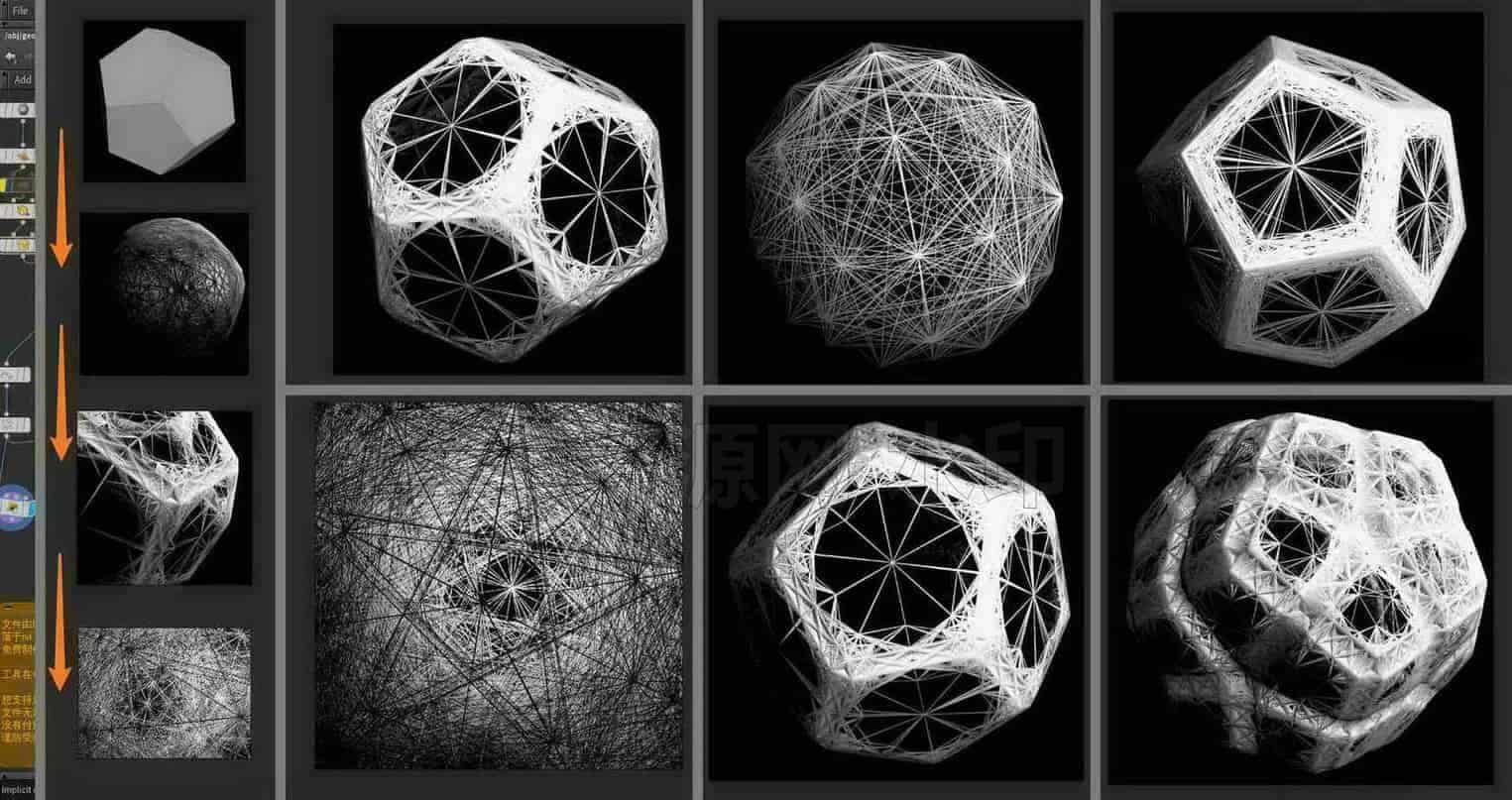 Houdini_通过几何连线_实现特殊的视觉效果-工具分享落于-B站/公众号:特效向