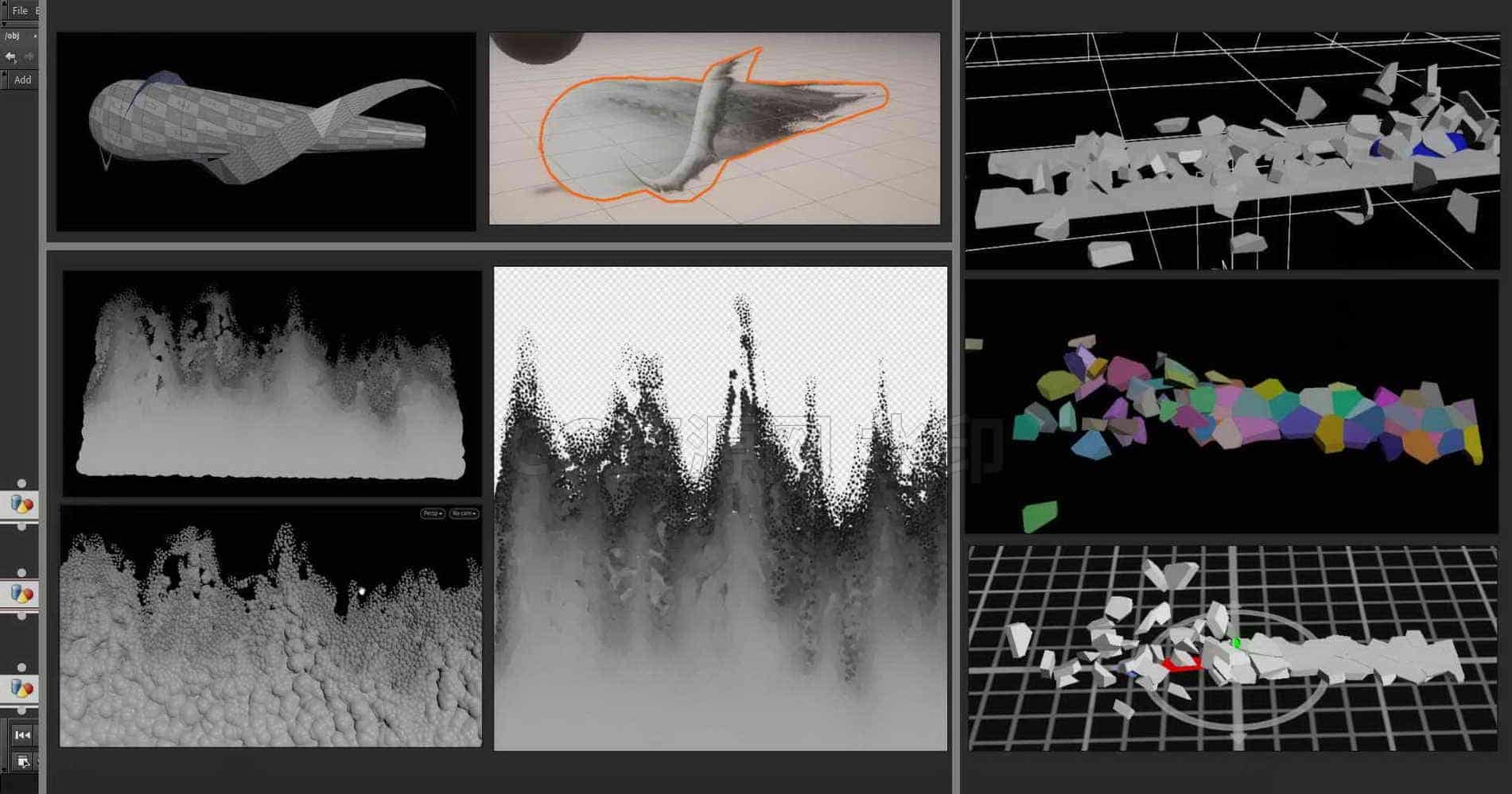 Houdini_制作资产_导入Unity实现飞弹效果的准备阶段-工具分享落于-B站/公众号:特效向