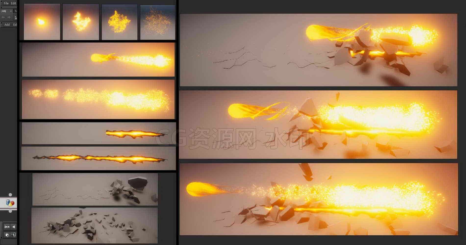 Houdini_将特效资产_在Unity中进行整合-流程分享落于-B站/公众号:特效向