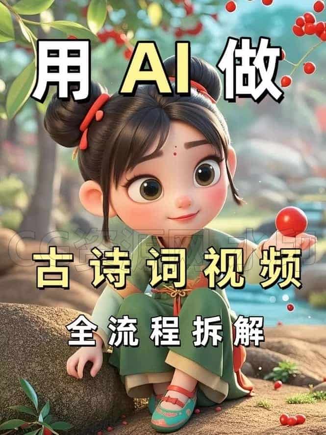 【Ai】2025最deepseek生成元创动画视频教程，可做古诗育儿视频，小说推文，民间故事（可用deepseek生成提示词，即梦或可灵生成动画视频）-B站/公众号:特效向