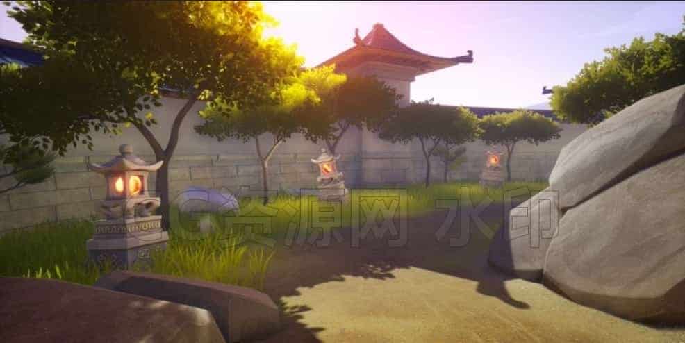 图片[5]-UE4UE5虚幻风格化古代卡通寺庙庭院建筑场景-B站/公众号:特效向