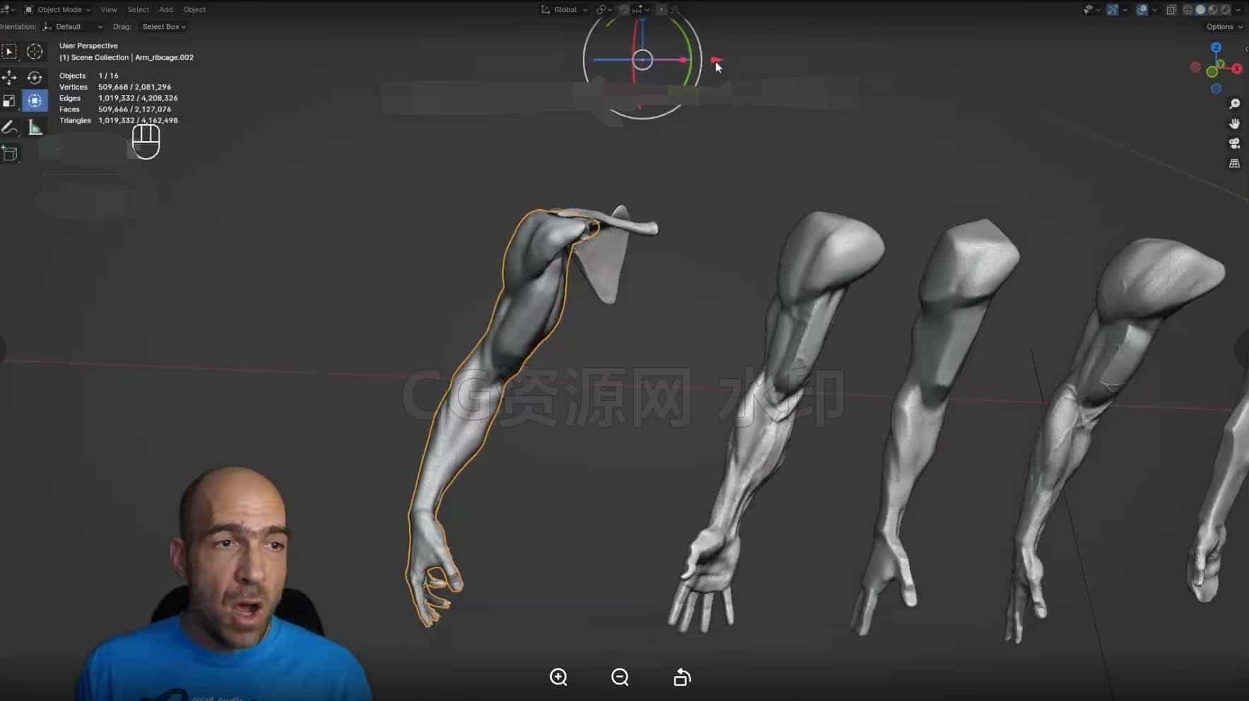 图片[2]-通过Blender雕刻深入了解手臂手部解剖-腿部足部解剖 两部-B站/公众号:特效向