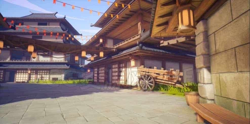 图片[4]-UE4UE5虚幻风格化古代卡通寺庙庭院建筑场景-B站/公众号:特效向