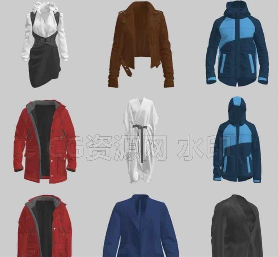 图片[2]-【MD布料文件】Marvelous Designer近70套服装布料衣服源文件-B站/公众号:特效向