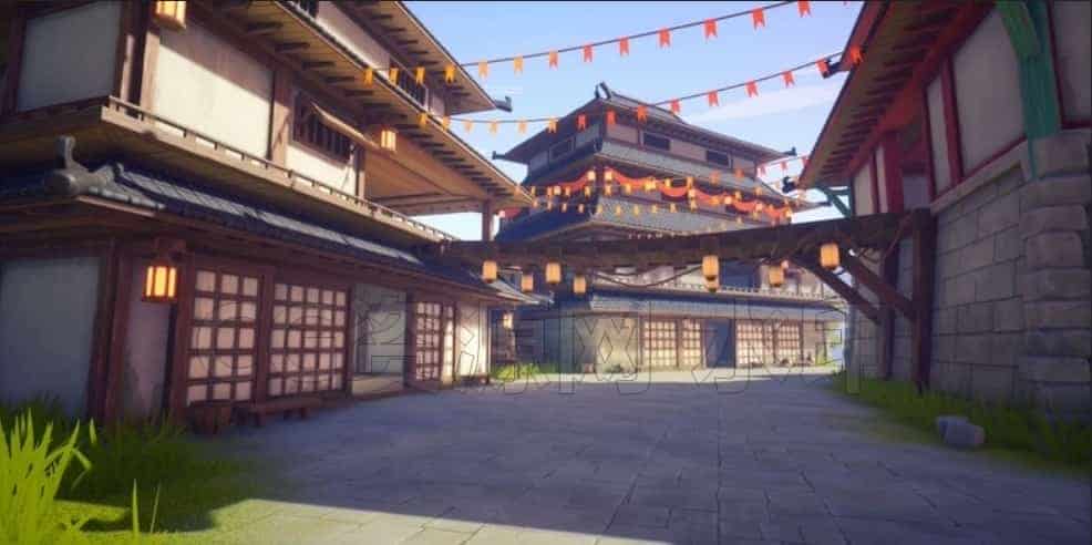 图片[3]-UE4UE5虚幻风格化古代卡通寺庙庭院建筑场景-B站/公众号:特效向