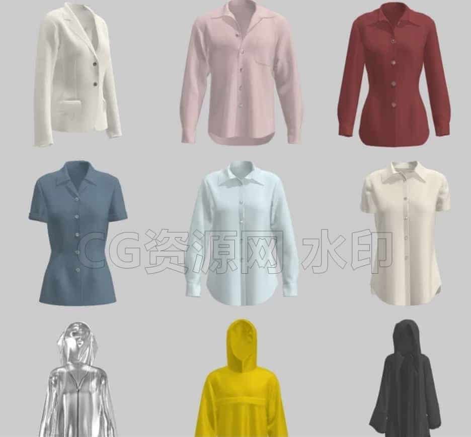 图片[6]-【MD布料文件】Marvelous Designer近70套服装布料衣服源文件-B站/公众号:特效向