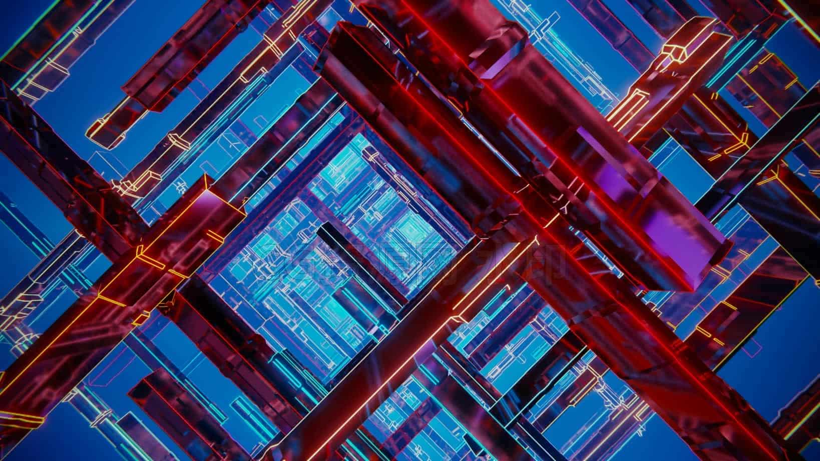 Blender炫酷百个转场效果工程场景文件008-B站/公众号:特效向