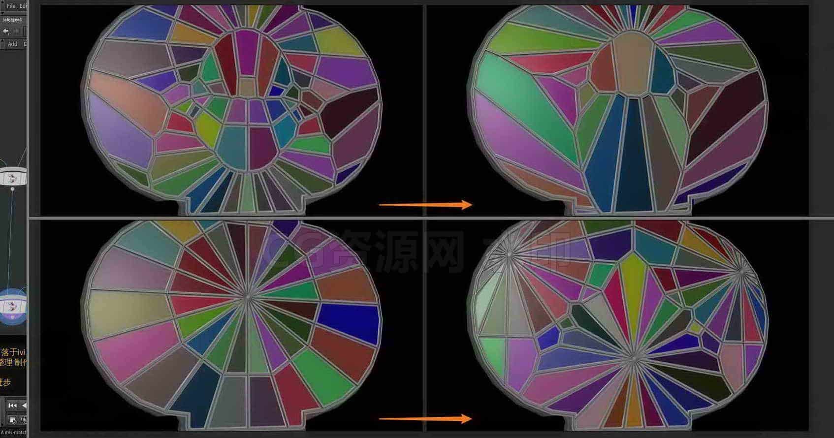 Houdini_程序化生成_彩色玻璃-工具分享落于-B站/公众号:特效向
