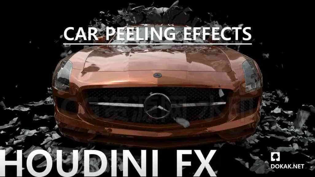 第86篇 Houdini汽车车漆表皮剥落效果Ca r Peeling FX-B站/公众号:特效向