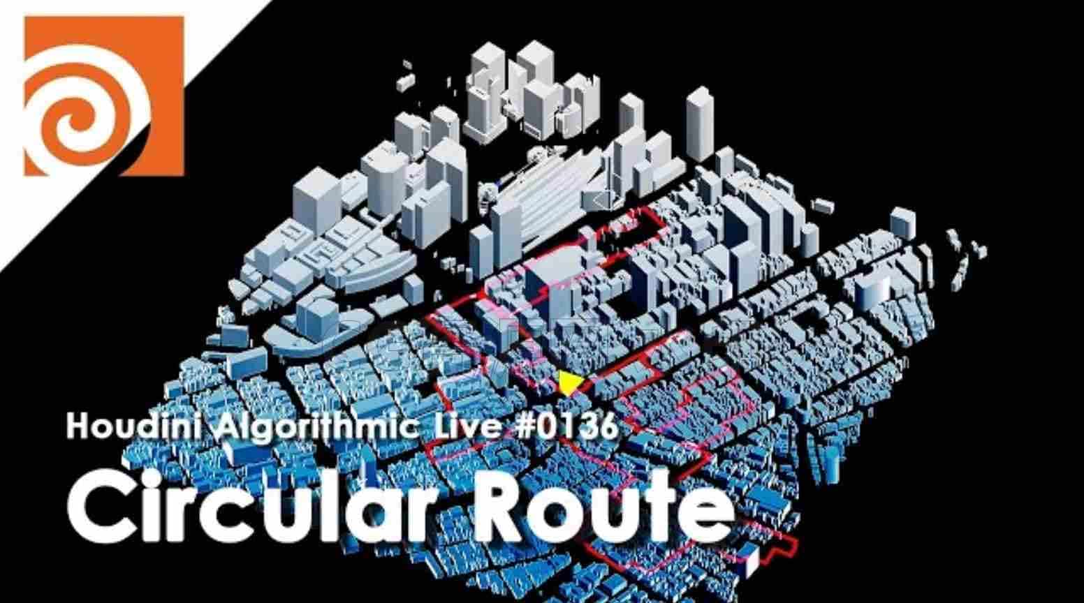 houdini城市线路图 Circular Route循环线-B站/公众号:特效向