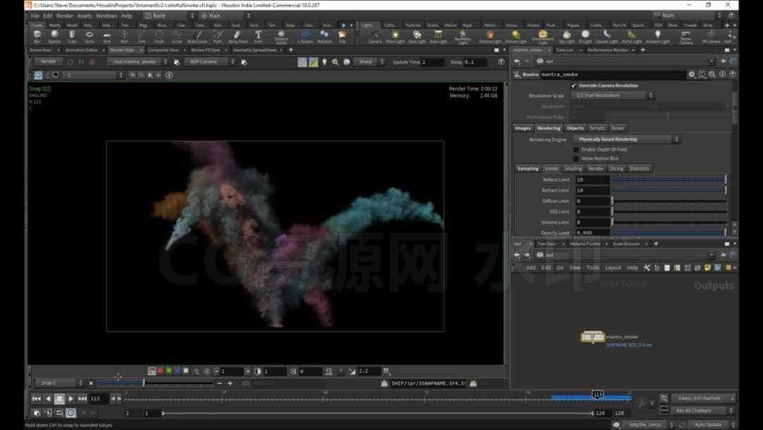 图片[4]-74章Houdini 18全新稀疏pyro系统全面教程Applied Houdini – Volumes III-B站/公众号:特效向