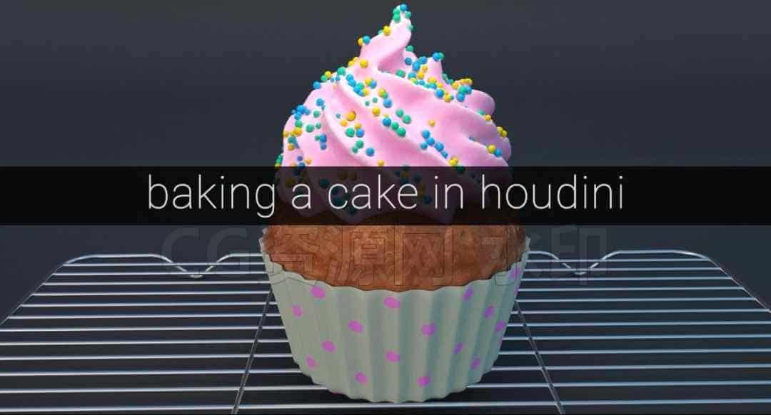 第52篇 程序化制作烘焙蛋糕和过程动画baking a cake in houdini-B站/公众号:特效向